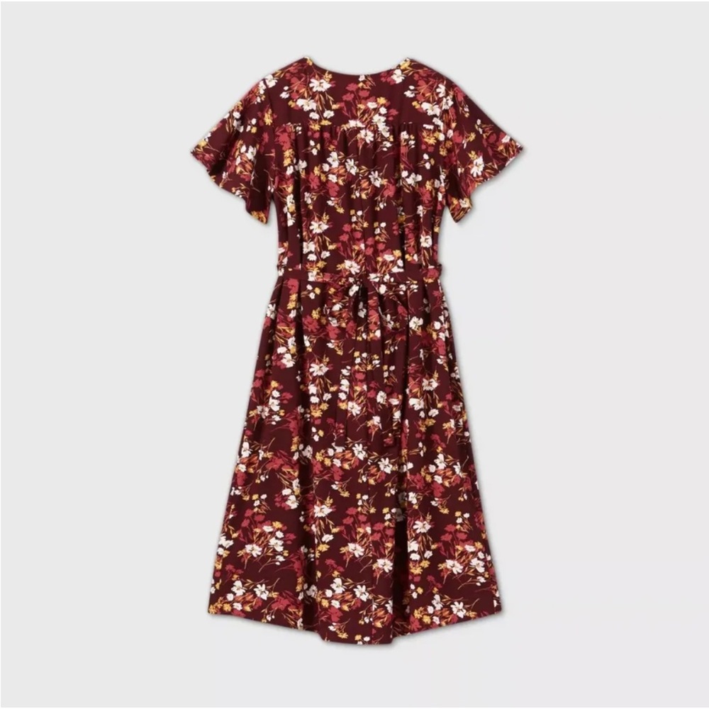 ❌SOLD❌ ISABEL Burgundy Floral Dress
